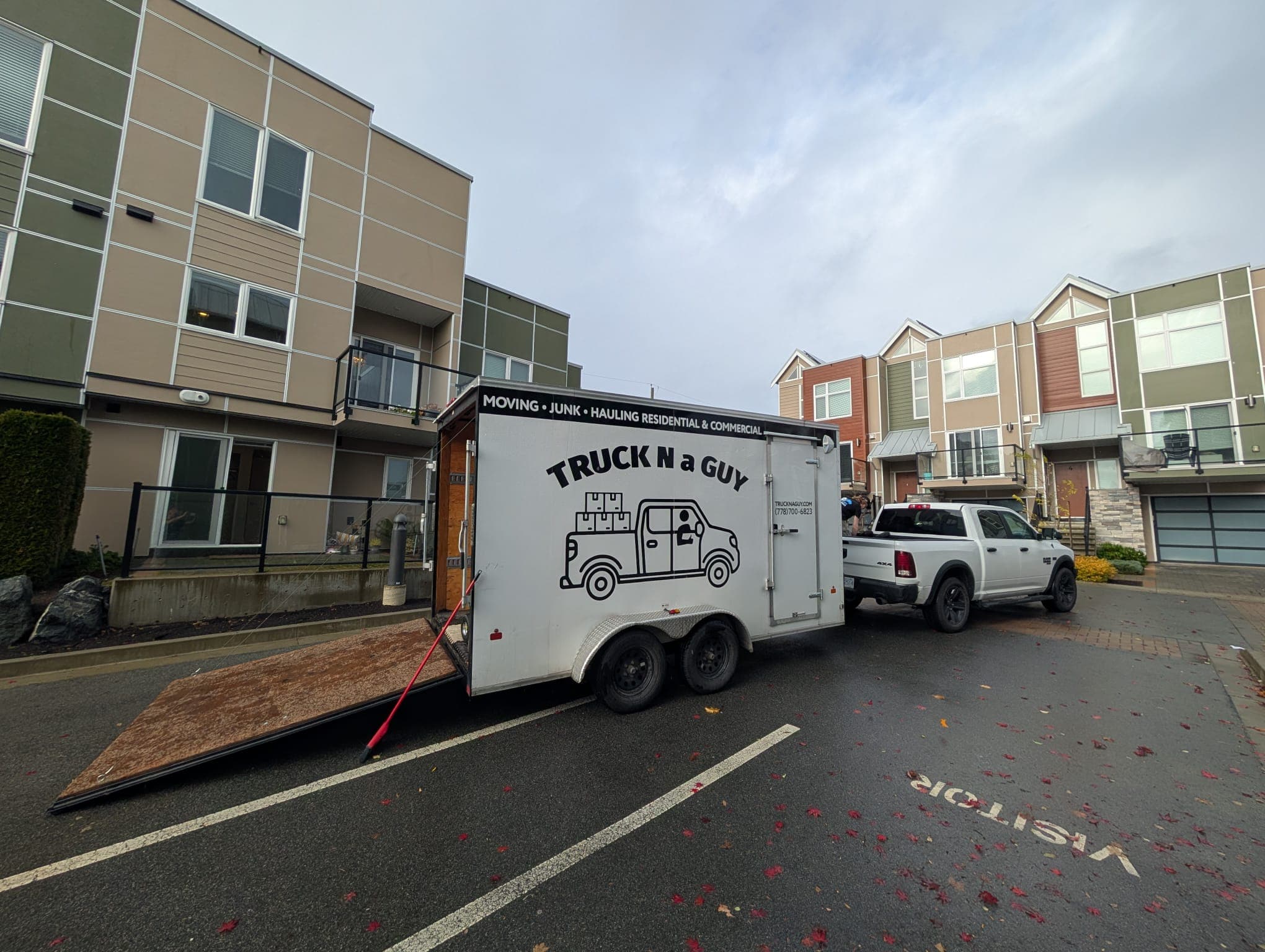 Professional moving truck ready for service