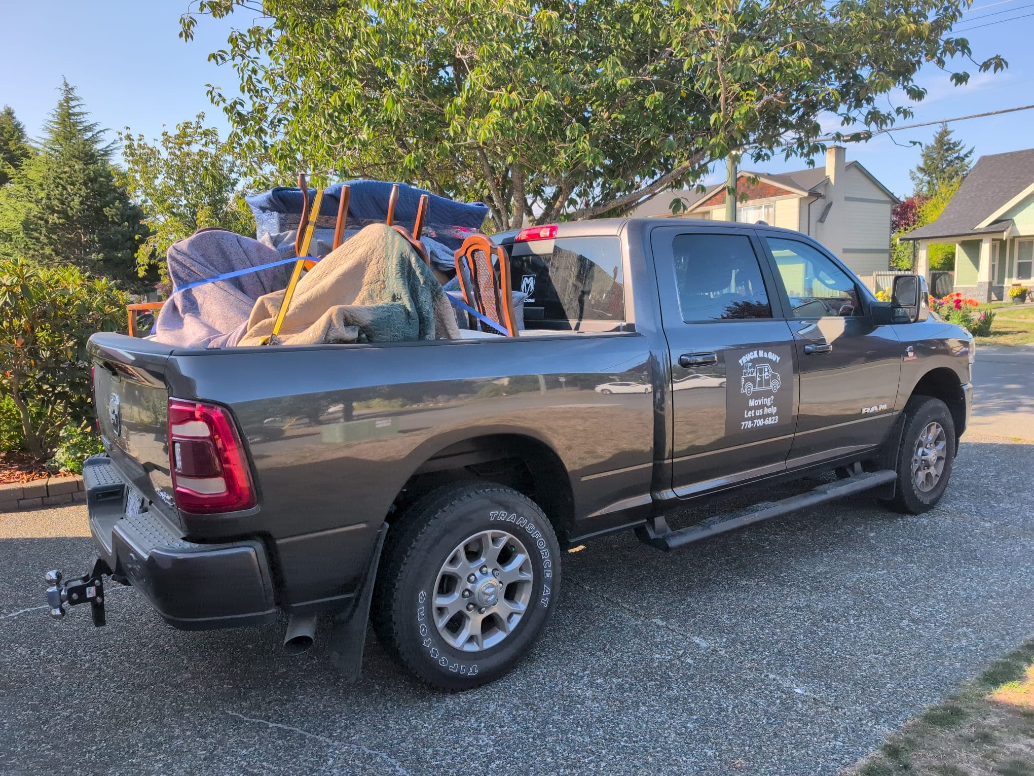 Furniture loaded in truck