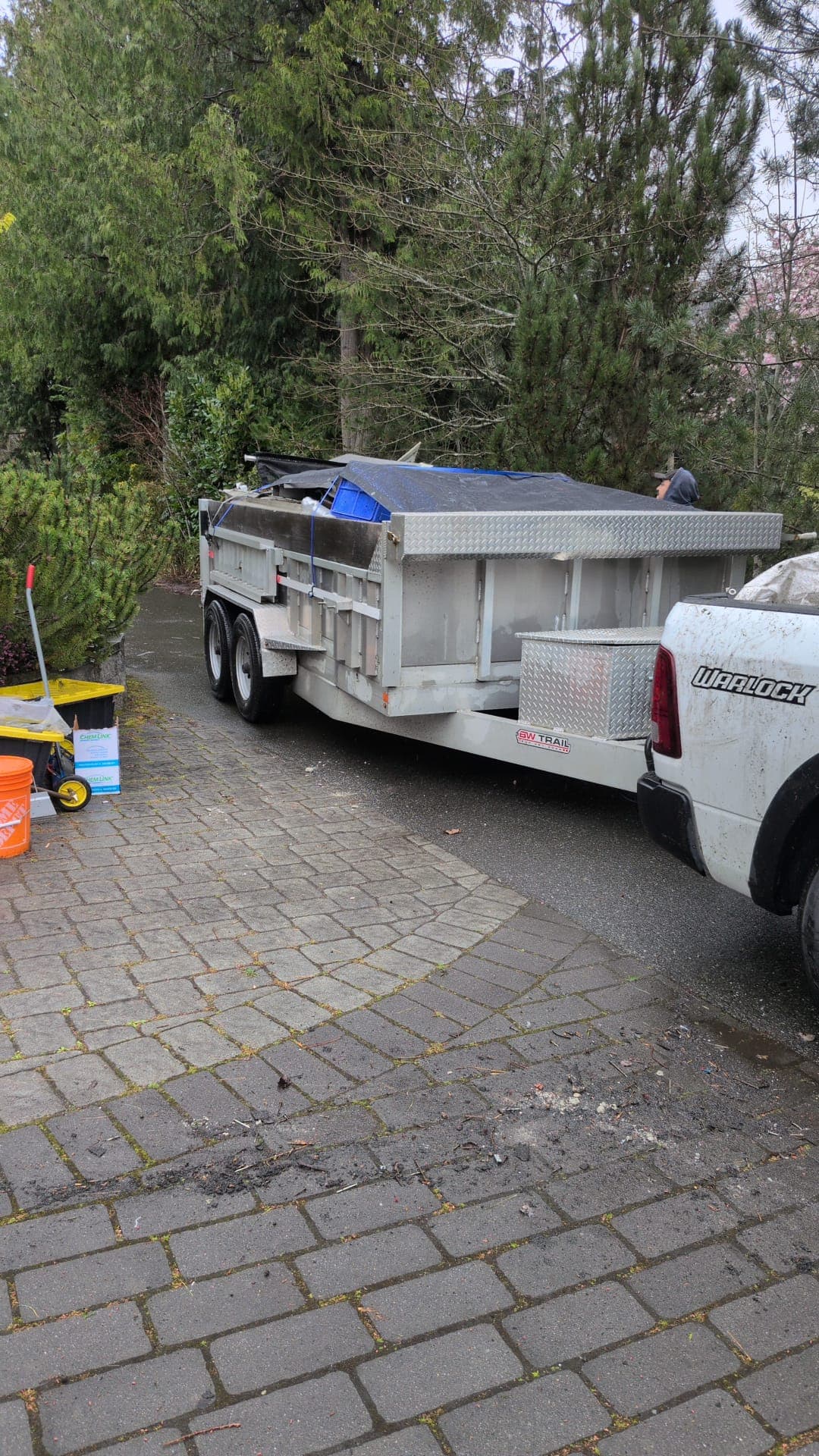 Junk removal trailer loaded up